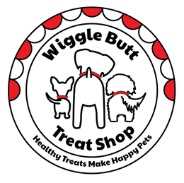 WIGGLE BUTT TREAT SHOP HEALTHY TREATS MAKE HAPPY PETS trademark