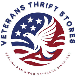 VETERANS THRIFT STORES SERVING SAN DIEGO VETERANS SINCE 1967 trademark