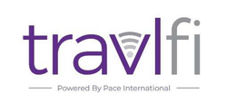 TRAVLFI POWERED BY PACE INTERNATIONAL trademark
