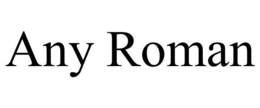 ANY ROMAN trademark