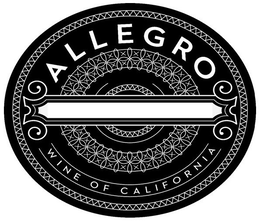 ALLEGRO WINE OF CALIFORNIA trademark