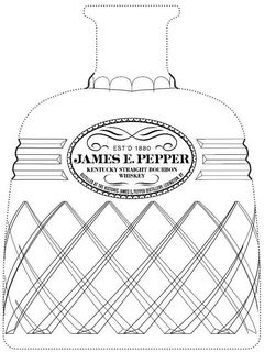 EST'D 1880 JAMES E. PEPPER KENTUCKY STRAIGHT BOURBON WHISKEY DISTILLED AT THE HISTORIC JAMES E. PEPPER DISTILLERY, LEXINGTON, KY trademark