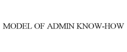 MODEL OF ADMIN KNOW-HOW trademark