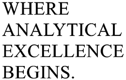 WHERE ANALYTICAL EXCELLENCE BEGINS trademark