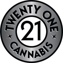 TWENTY ONE CANNABIS 21 trademark