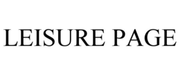 LEISURE PAGE trademark