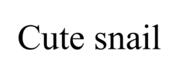 CUTE SNAIL trademark