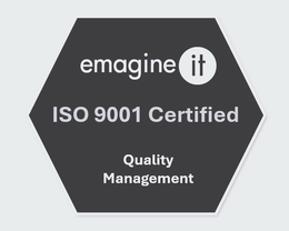 EMAGINE IT ISO 9001 CERTIFIED QUALITY MANAGEMENT trademark