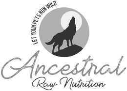 ANCESTRAL RAW NUTRITION LET YOUR PETS RUN WILD trademark