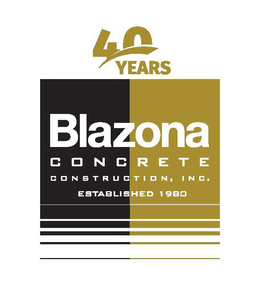 40 YEARS BLAZONA CONCRETE CONSTRUCTION, INC. ESTABLISHED 1980 trademark