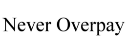 NEVER OVERPAY trademark