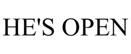 HE'S OPEN trademark