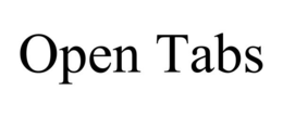 OPEN TABS trademark