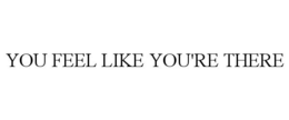 YOU FEEL LIKE YOU'RE THERE trademark