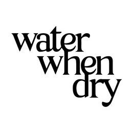 WATER WHEN DRY trademark
