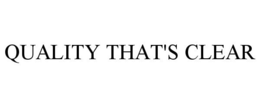 QUALITY THAT'S CLEAR trademark
