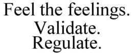 FEEL THE FEELINGS. VALIDATE. REGULATE. trademark