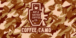 RIFLE RATED COFFEE CO. COFFEE CAMO trademark