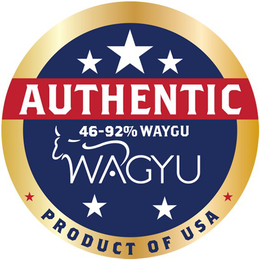 AUTHENTIC WAGYU 46-92% WAGYU PRODUCT OF USA trademark