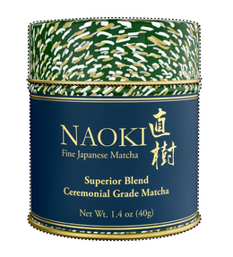 NAOKI FINE JAPANESE MATCHA SUPERIOR BLEND CEREMONIAL GRADE MATCHA NET WT. 1.4 OZ (40G) trademark