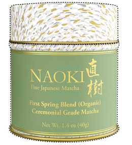 NAOKI FINE JAPANESE MATCHA FIRST SPRING BLEND (ORGANIC) CEREMONIAL GRADE MATCHA NET WT. 1.4 OZ (40G) trademark