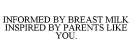 INFORMED BY BREAST MILK INSPIRED BY PARENTS LIKE YOU. trademark