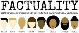 FACTUALITY TRANSFORMING PERSPECTIVES THROUGH EXPERIENTIAL LEARNING BRYAN RICH CHLOE EMMA MASON LAILA JUSTIN SOFIA trademark