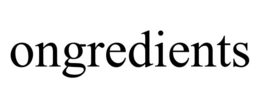 ONGREDIENTS trademark