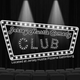 JERSEY HUSTLE COMEDY CLUB LOCATED AT JERSEY HUSTLE PIZZERIA GATLINBURG trademark