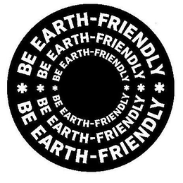 BE EARTH-FRIENDLY BE EARTH-FRIENDLY BE EARTH-FRIENDLY BE EARTH-FRIENDLY BE EARTH-FRIENDLY BE EARTH-FRIENDLY trademark