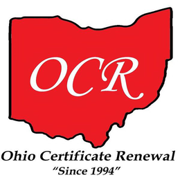 OCR OHIO CERTIFICATE RENEWAL "SINCE 1994" trademark
