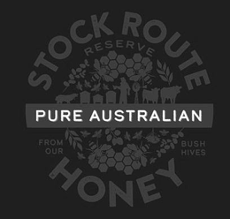 STOCK ROUTE RESERVE PURE AUSTRALIAN FROM OUR BUSH HIVES HONEY trademark
