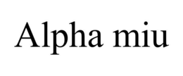 ALPHA MIU trademark