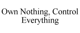 OWN NOTHING, CONTROL EVERYTHING trademark