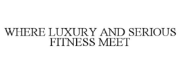 WHERE LUXURY AND SERIOUS FITNESS MEET trademark
