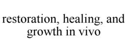 RESTORATION, HEALING, AND GROWTH IN VIVO trademark