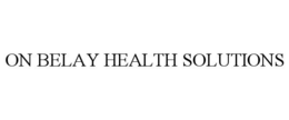 ON BELAY HEALTH SOLUTIONS trademark