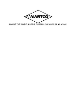 ALWITCO MAKING THE WORLD A LITTLE QUIETER, ONE MUFFLER AT A TIME trademark