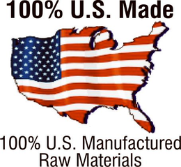 100 % U.S. MADE 100 % U.S. MANUFACTURED RAW MATERIALS trademark