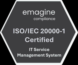 EMAGINE COMPLIANCE ISO IEC 20000-1 CERTIFIED IT SERVICE MANAGEMENT SYSTEM trademark