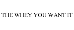 THE WHEY YOU WANT IT trademark