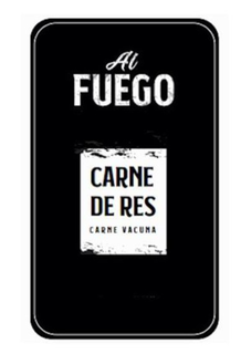 AL FUEGO CARNE DE RES CARNE VACUNA trademark