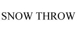 SNOW THROW trademark