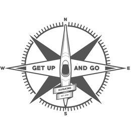 N E S W GET UP AND GO KAYAKING EST. 2016 trademark