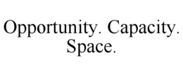 OPPORTUNITY. CAPACITY. SPACE. trademark