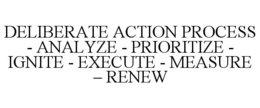 DELIBERATE ACTION PROCESS - ANALYZE - PRIORITIZE - IGNITE - EXECUTE - MEASURE - RENEW trademark