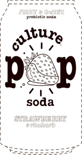 CULTURE. POP SODA FIZZY & GUTSY PROBIOTIC SODA STRAWBERRY & RHUBARB trademark