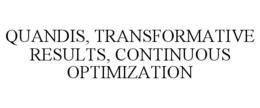 QUANDIS, TRANSFORMATIVE RESULTS, CONTINUOUS OPTIMIZATION trademark