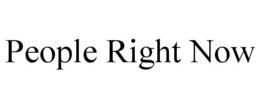 PEOPLE RIGHT NOW trademark