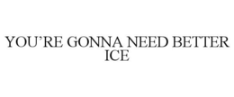 YOU'RE GONNA NEED BETTER ICE trademark